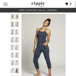 Ripple yoga wear Stonewash Yoga Jumpsuit xs